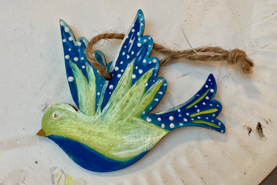 A decorative dove